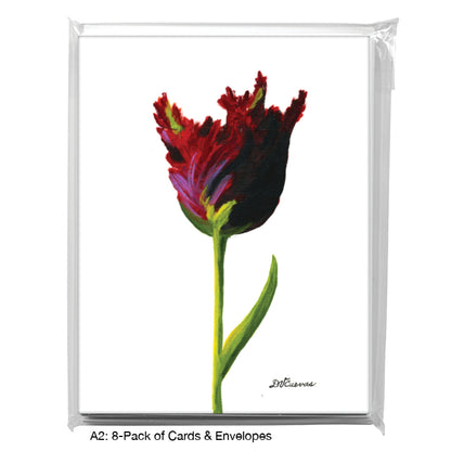 Black Parrot, Greeting Card (#7407A)