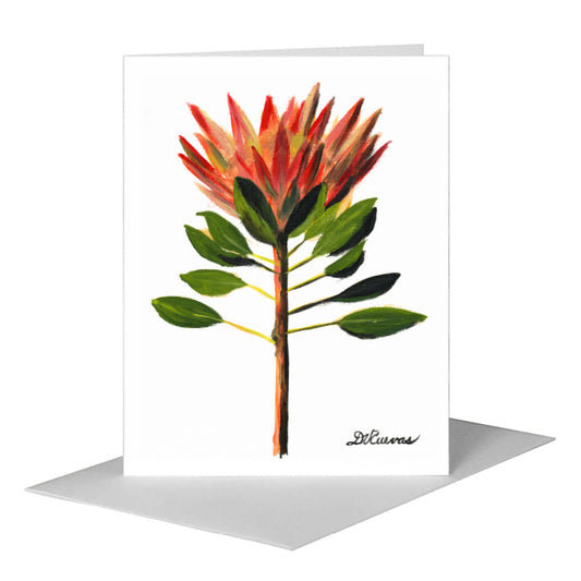 King Protea, Greeting Card (#7408A) A2 Card Front, www.printedcanvas.com
