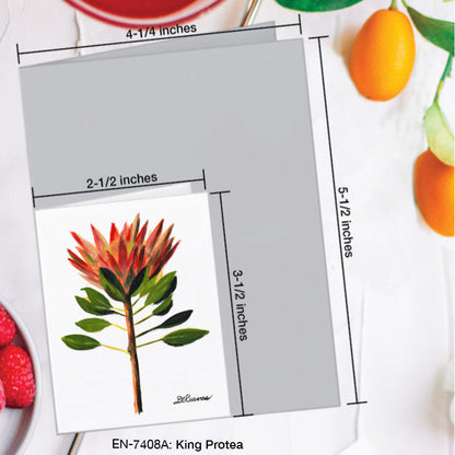 King Protea, Greeting Card (7408A), Enclosure Card, www.printedcanvas.com