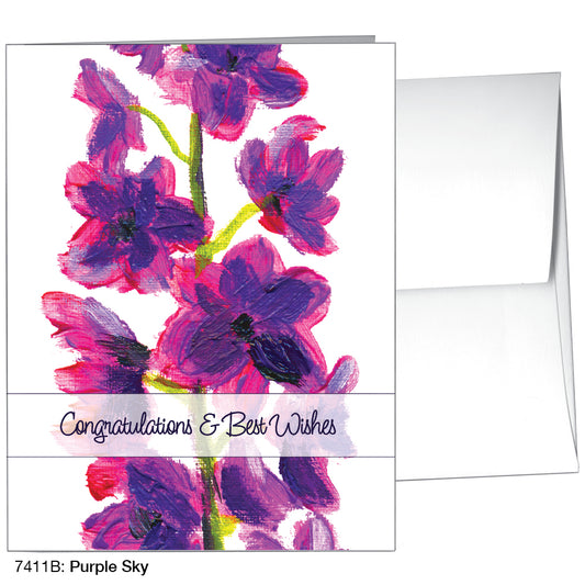 Purple Sky, Greeting Card (7411B)