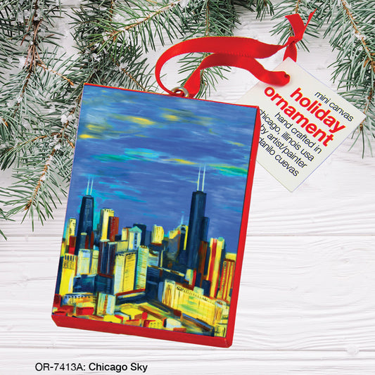 Chicago Sky, Ornament (OR-7413A), Front, printedcanvas.com