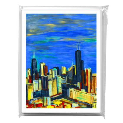 Chicago Sky, Greeting Card (7413A), A2 8-Pack, printedcanvas.com