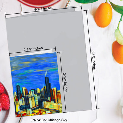 Chicago Sky, Greeting Card (7413A), Enclosure Card, www.printedcanvas.com