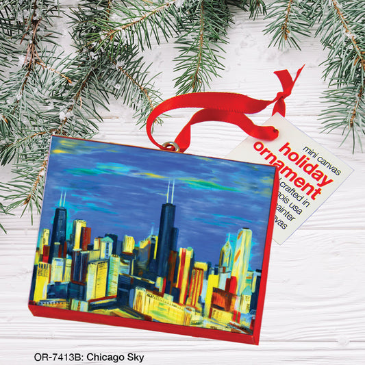 Chicago Sky, Ornament (OR-7413B), Front, printedcanvas.com