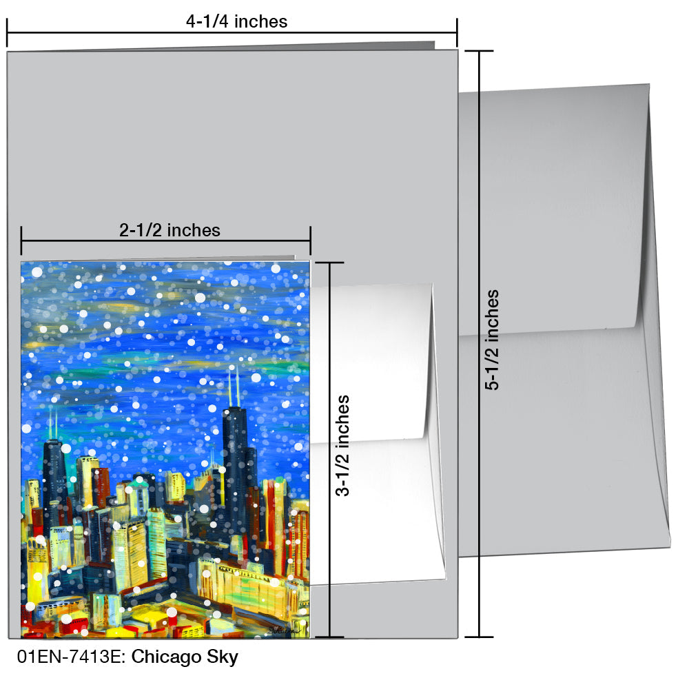 Chicago Sky, Greeting Card (7413E), Enclosure, printedcanvas.com