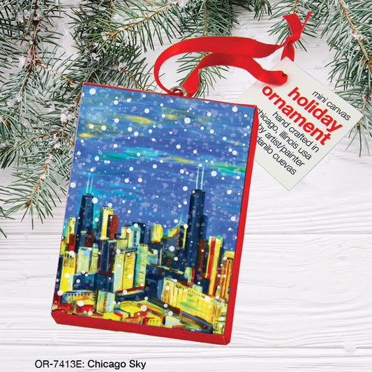 Chicago Sky, Ornament (OR-7413E), Front, printedcanvas.com