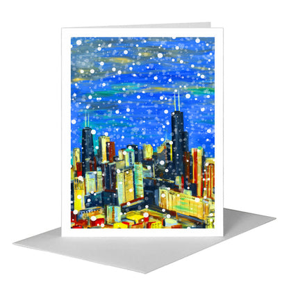 Chicago Sky, Greeting Card (#7413E), A2 Card Front, www.printedcanvas.com