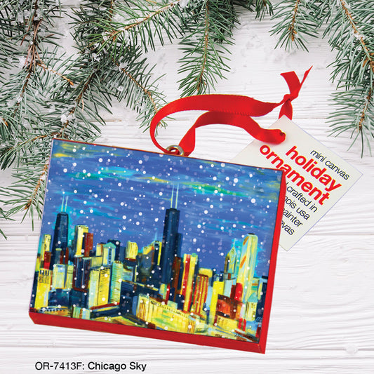 Chicago Sky, Ornament (OR-7413F), Front, printedcanvas.com