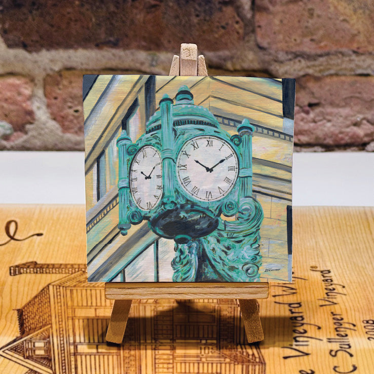 Marshall Fields Clock, Chicago, Mini Artwork (MA-7414A)