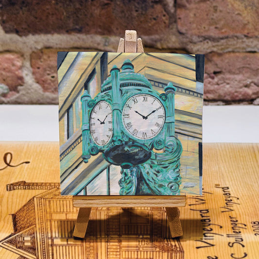 Marshall Fields Clock, Chicago, Mini Artwork (MA-7414A)