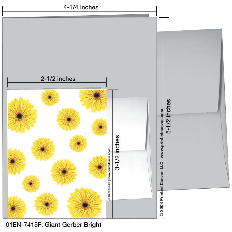 Giant Gerber Bright, Greeting Card (#7415F)