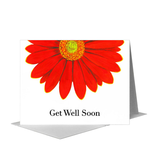 Giant Gerber Red, Greeting Card (#7416C) A2 Card Front, www.printedcanvas.com