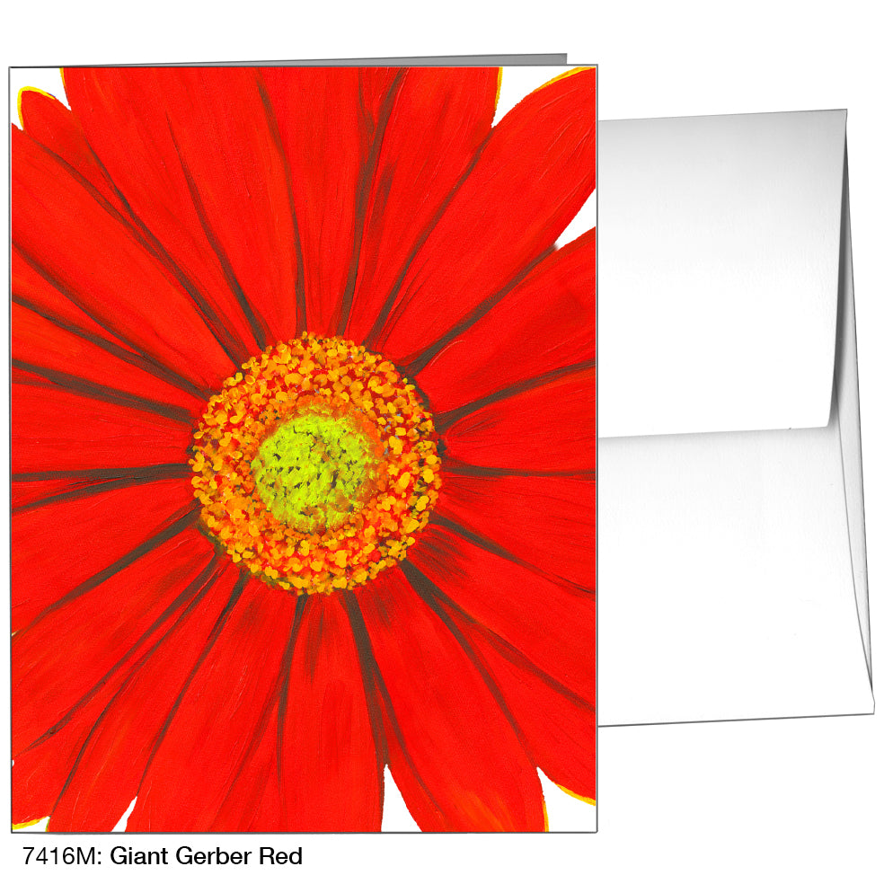 Giant Gerber Red, Greeting Card (7416M)