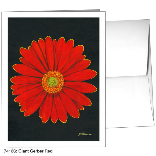 Giant Gerber Red, Greeting Card (7416S), A2, printedcanvas.com