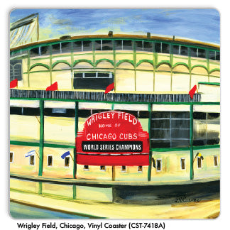 Wrigley Field, Chicago, Vinyl Coaster (CST-7418A) - Printed Canvas