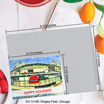 Wrigley Field, Chicago, Greeting Card (7418B), Enclosure Card, www.printedcanvas.com