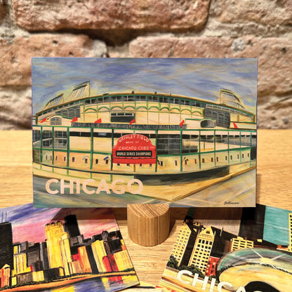 Wrigley Field, Chicago, Wood Postcard (PCW-7418B)