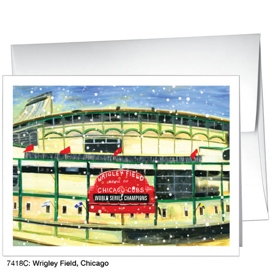 Wrigley Field, Chicago, Greeting Card (7418C), A2 Card Front, www.printedcanvas.com