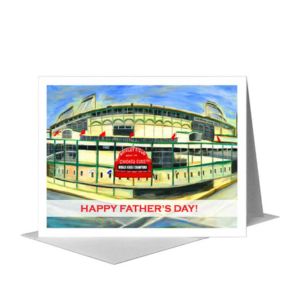 Wrigley Field, Chicago, Greeting Card (#7418D) A2 Card Front, www.printedcanvas.com