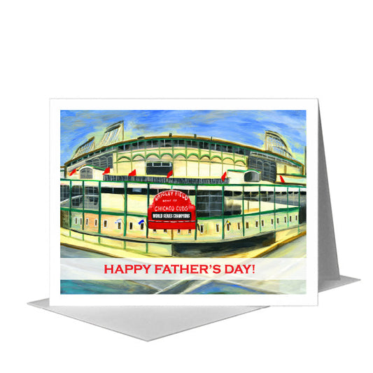 Wrigley Field, Chicago, Greeting Card (#7418D) A2 Card Front, www.printedcanvas.com