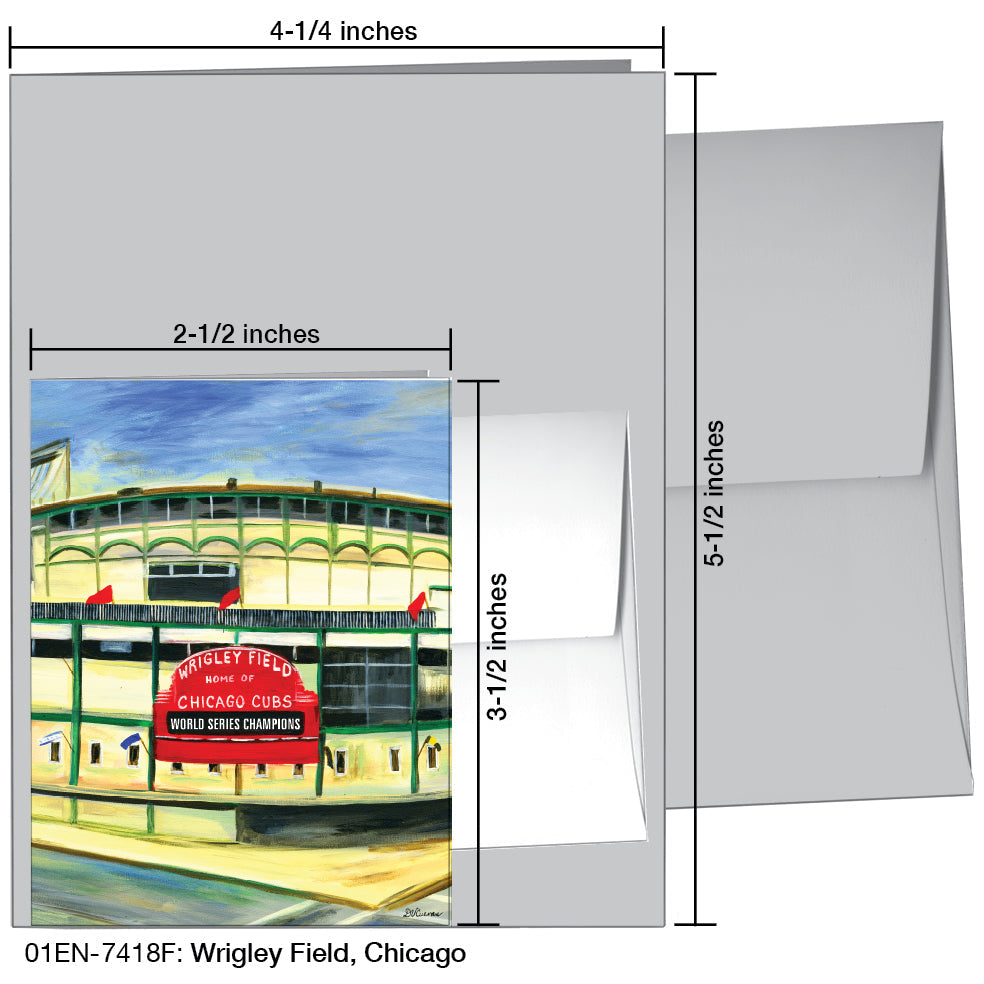 Wrigley Field, Chicago, Greeting Card (7418F), Enclosure, printedcanvas.com