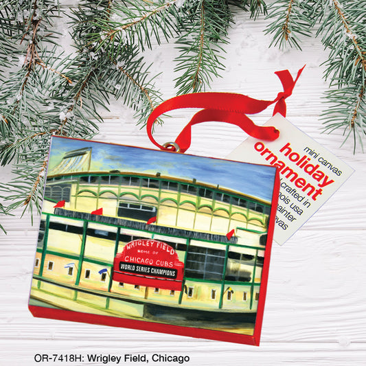 Wrigley Field, Chicago, Ornament (OR-7418H), Front, printedcanvas.com