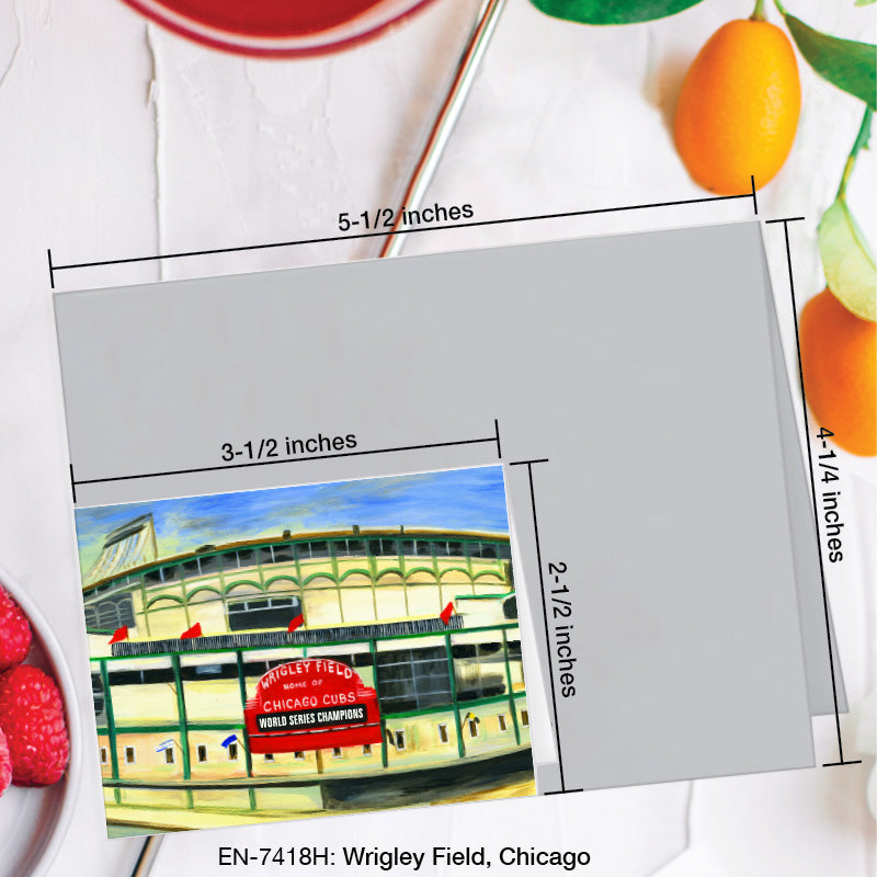 Wrigley Field, Chicago, Greeting Card (7418H), Enclosure Card, www.printedcanvas.com