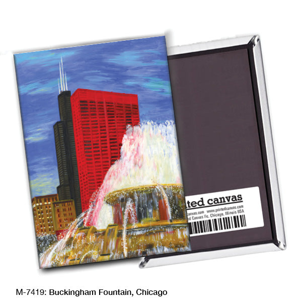 Buckingham Fountain, Chicago, Magnet (M-7419A), blank, printedcanvas.com