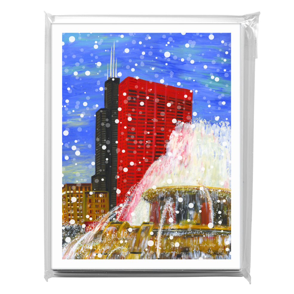 Buckingham Fountain, Chicago, Greeting Card (7419B), A2 8-Pack, printedcanvas.com