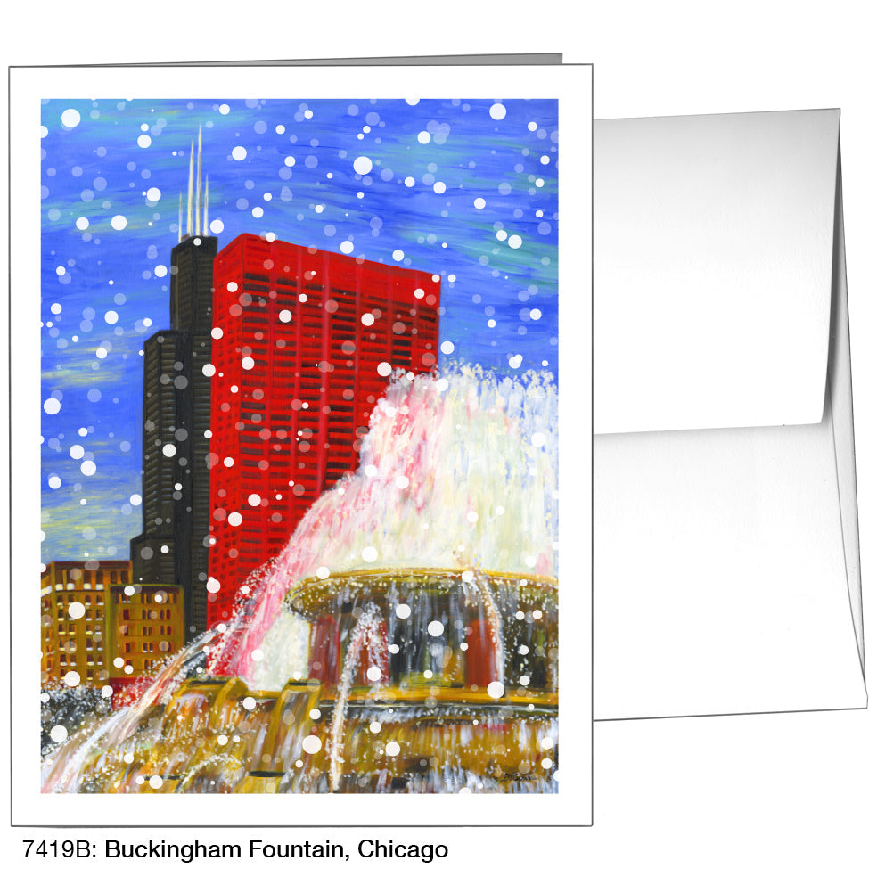Buckingham Fountain, Chicago, Greeting Card (7419B), A2, printedcanvas.com