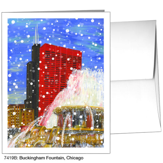 Buckingham Fountain, Chicago, Greeting Card (7419B), A2, printedcanvas.com