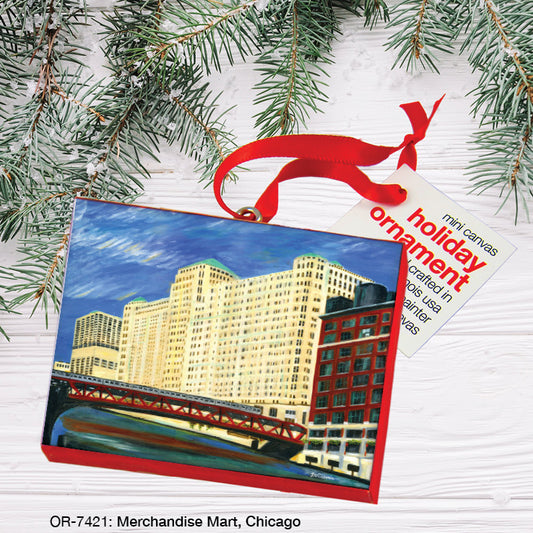Merchandise Mart, Chicago, Ornament (OR-7421), Front, printedcanvas.com