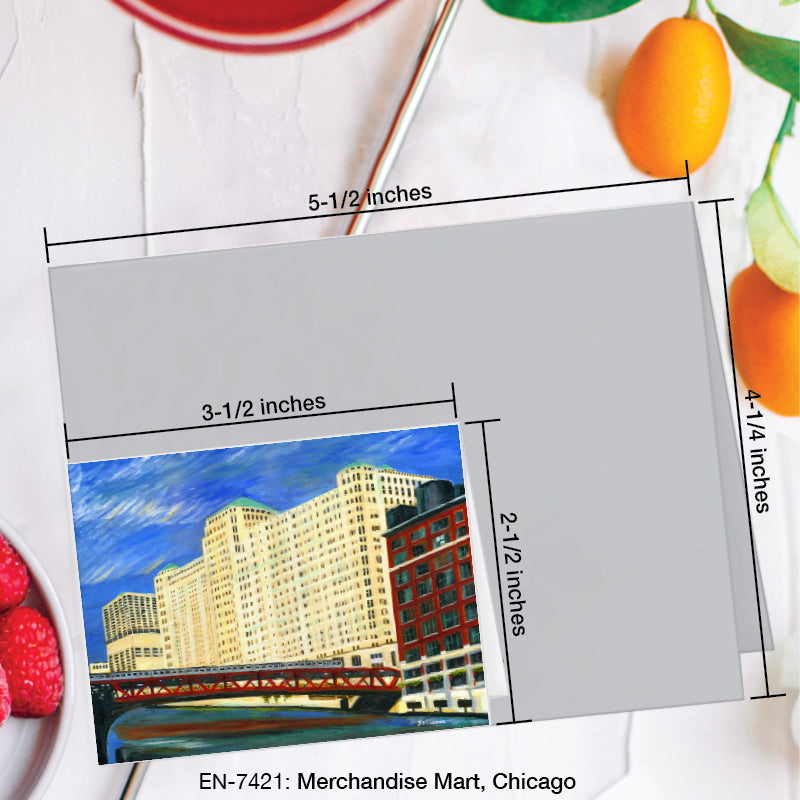 Merchandise Mart, Chicago, Greeting Card (7421A), Enclosure Card, www.printedcanvas.com