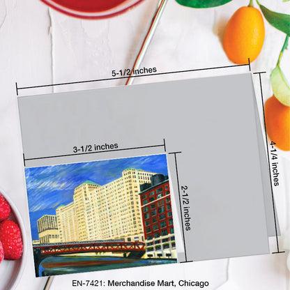 Merchandise Mart, Chicago, Greeting Card (7421A), Enclosure Card, www.printedcanvas.com