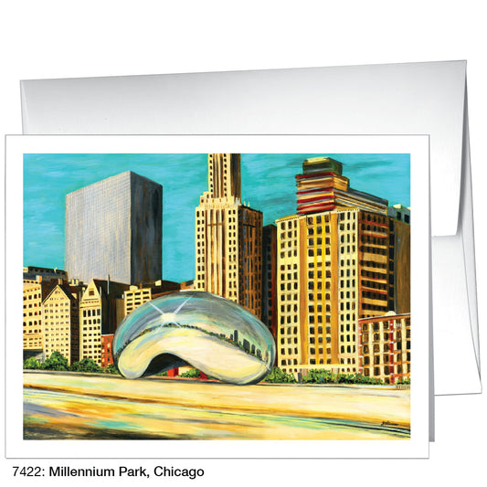 Millennium Park, Chicago, Greeting Card (7422A), A2 Card Front, www.printedcanvas.com