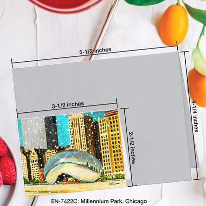 Millennium Park, Chicago, Greeting Card (7422C), Enclosure Card, www.printedcanvas.com