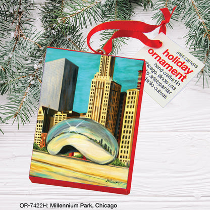 Millennium Park, Chicago, Ornament (OR-7422H), Front, printedcanvas.com