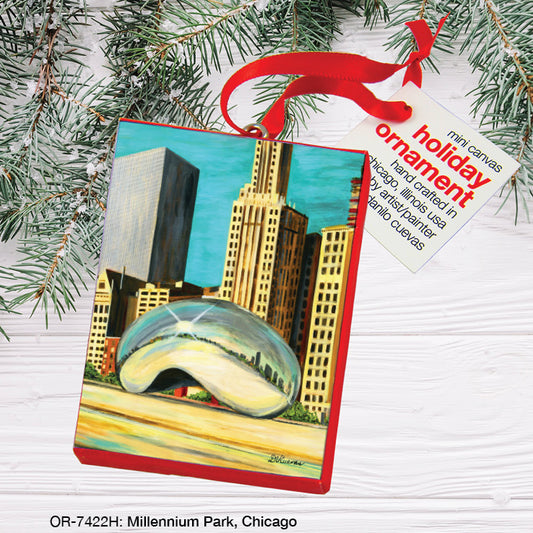 Millennium Park, Chicago, Ornament (OR-7422H), Front, printedcanvas.com
