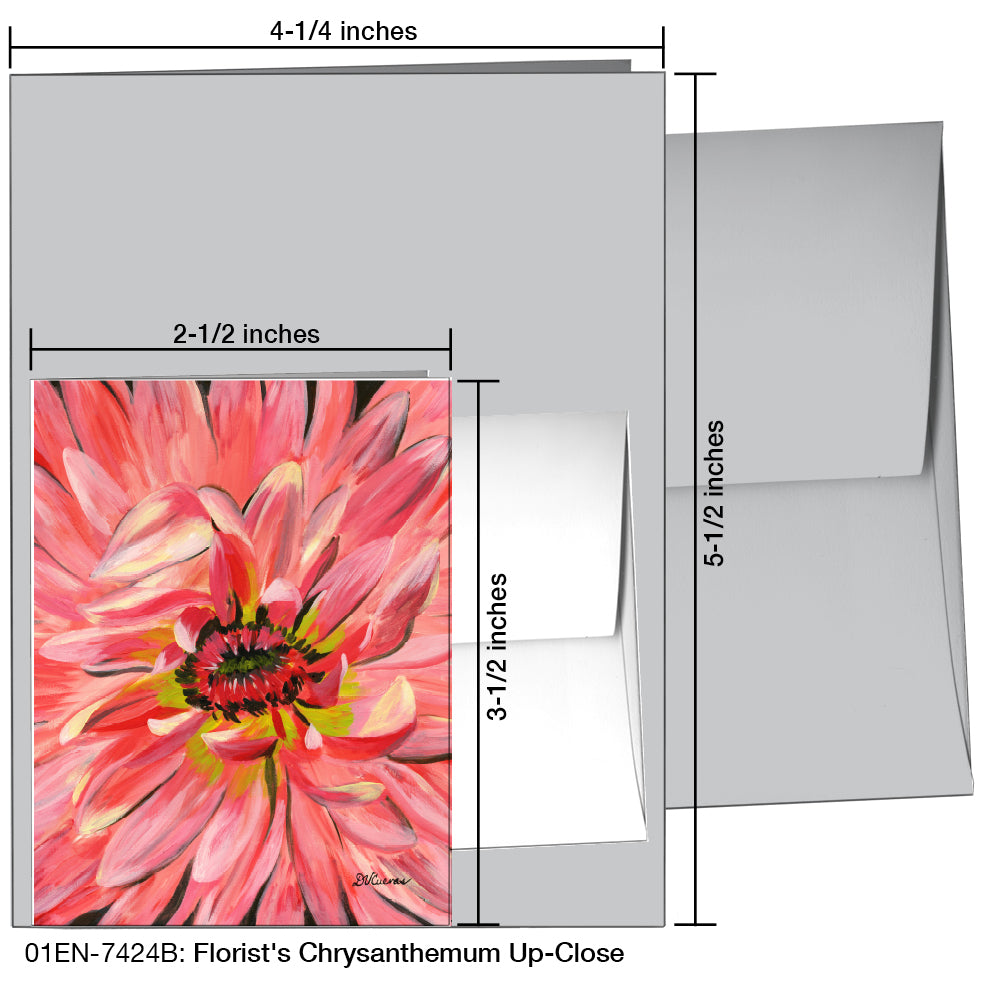 Florist's Chrysanthemum Up-Close, Greeting Card (7424B)