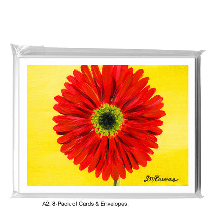 Gerber Bright Yellow, Greeting Card (7425B), A2 8-Pack, printedcanvas.com
