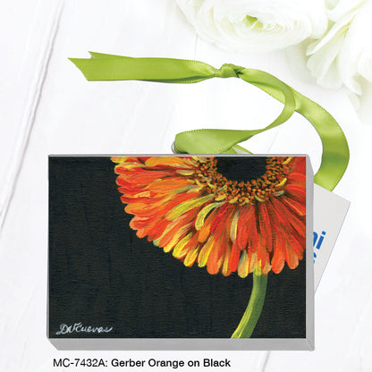 Gerber Orange On Black, Mini Canvas (MC-7432A), Front, printedcanvas.com