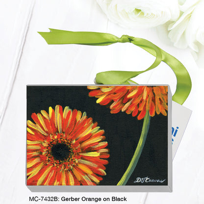 Gerber Orange On Black, Mini Canvas (MC-7432B), Front, printedcanvas.com