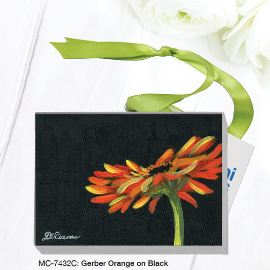 Gerber Orange On Black, Mini Canvas (MC-7432C), Front, printedcanvas.com