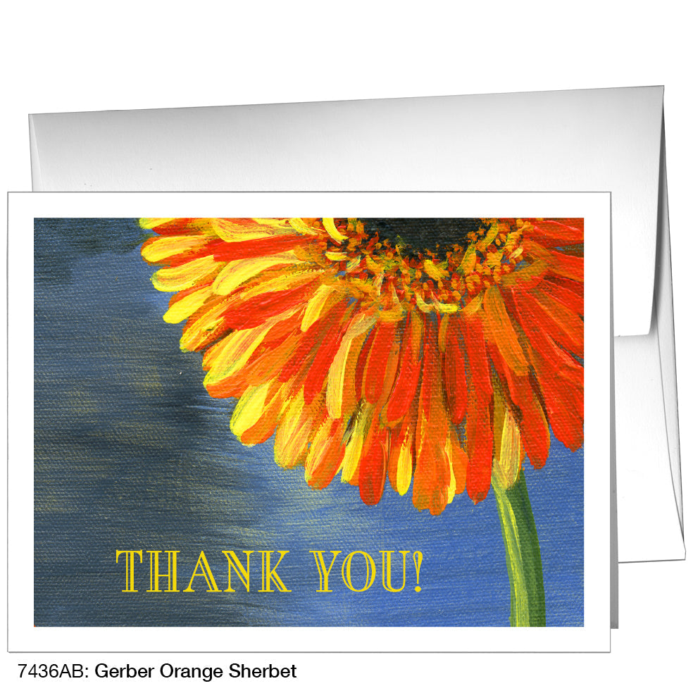 Gerber Orange Sherbet, Greeting Card (7436AB), A2, printedcanvas.com