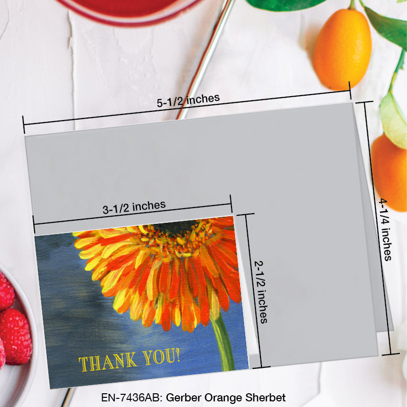 Gerber Orange Sherbet, Greeting Card (7436AB), Enclosure Card, www.printedcanvas.com