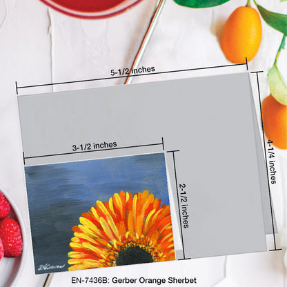 Gerber Orange Sherbet, Greeting Card (7436B), Enclosure Card, www.printedcanvas.com