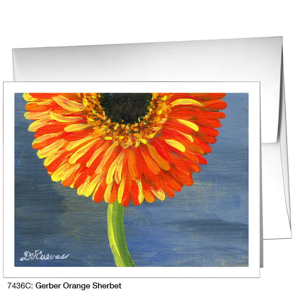 Gerber Orange Sherbet, Greeting Card (7436C), A2, printedcanvas.com