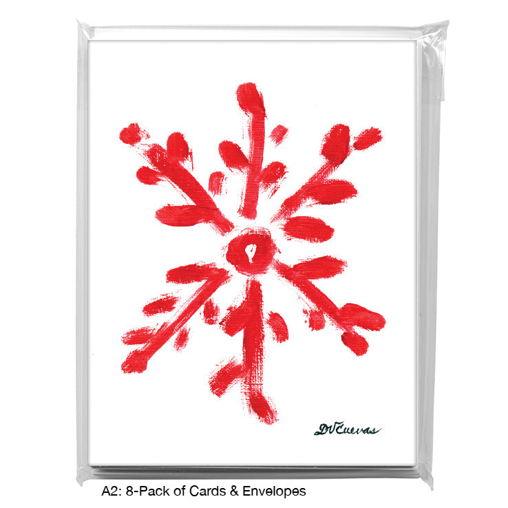 Snowflake trio, Greeting Card (7439A), A2 8-Pack, printedcanvas.com