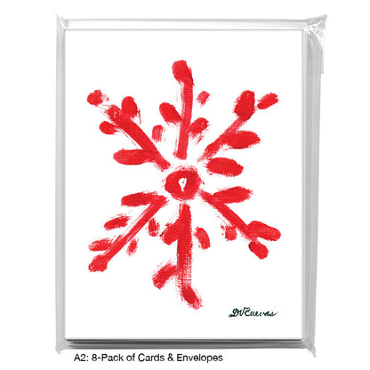 Snowflake trio, Greeting Card (7439A), A2 8-Pack, printedcanvas.com