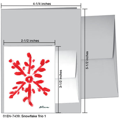 Snowflake trio, Greeting Card (7439A), Enclosure Card, printedcanvas.com
